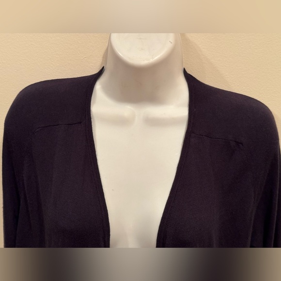 Loft Open Front Cardigan/Charcoal Black/Small/Knit/Lightweight/Fall/Winter/EUC - Picture 2 of 10